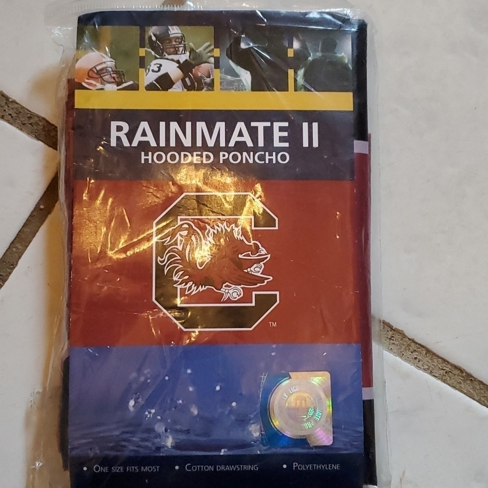 Rainmate II hooded poncho one size fits most draw string New raincoat rain jacke